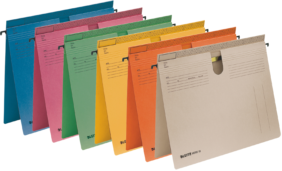 181458935fc673165 LEITZ SERIE 18 Hängehefter, Manilakarton 250 g/qm, rot