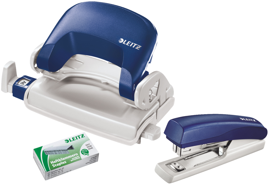 55076035_g1 LEITZ Heftgerät- und Locher-Set, blau