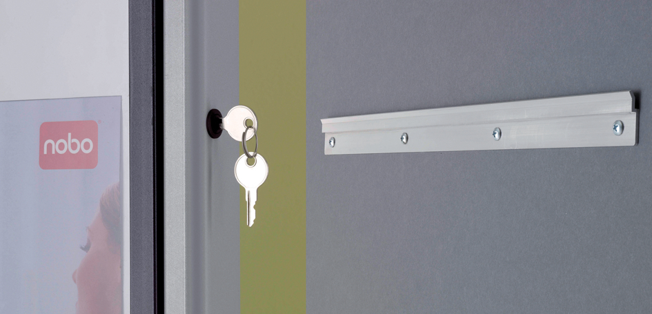 nobo Schaukasten, Schiebetür, Metall-Rückwand, 18 x DIN A4