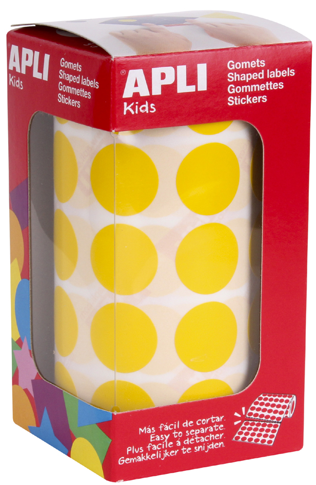 004859cdlCfl2E9mzHBH3 agipa apli Kids Sticker Creative ´Rund´, auf Rolle, gelb