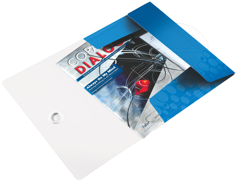 LEITZ Eckspannermappe WOW, DIN A4, PP, blau-metallic