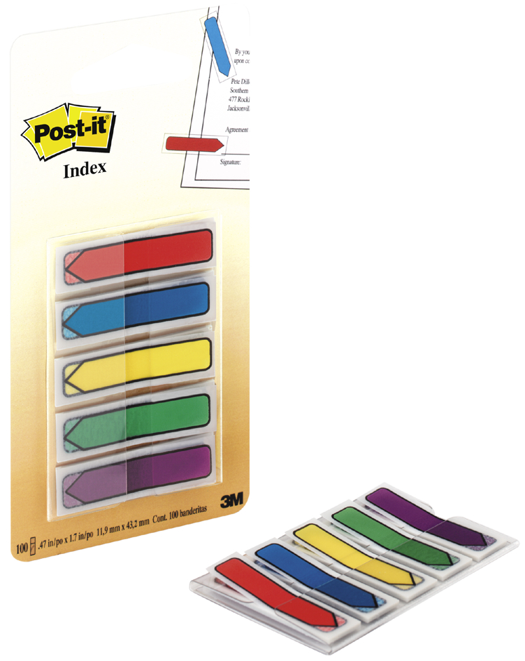 684-ARR1 Post-it Haftmarker Index Pfeile, 11,9 x 43,2 mm, 5-farbig