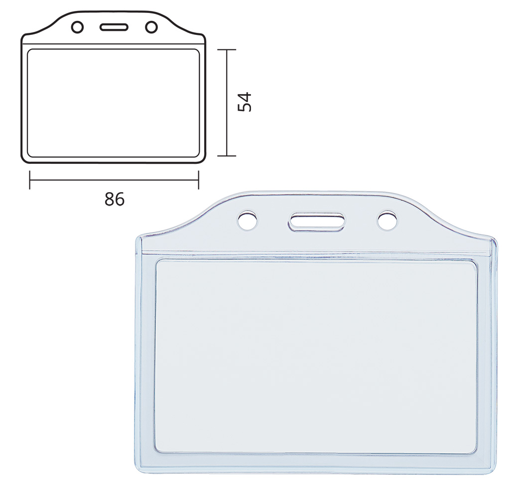7fbd12969c32f5b5e0a0a87f19133c94 50 DUAL Kartenhalter für 2 Karten - weiches PVC - Querformat