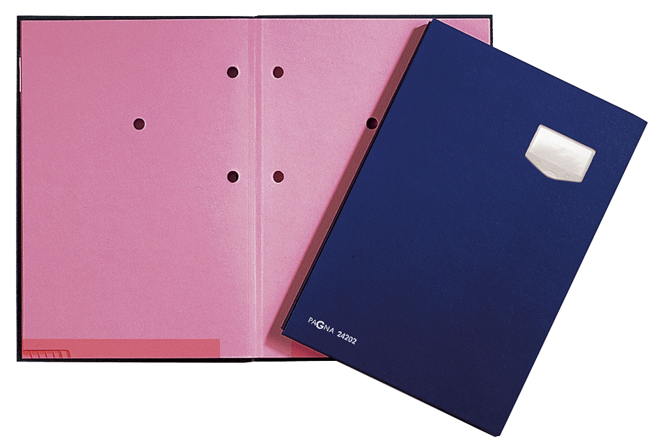 24102589346872d25f PAGNA Unterschriftenmappe ´DE LUXE´, DIN A4, 20 Fächer, blau