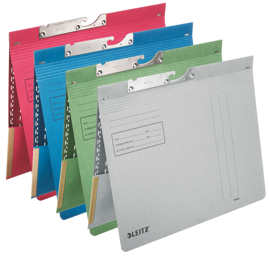 201200995893603980d4f LEITZ Pendelhefter, mit Tasche, A4, grün
