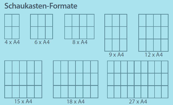 0c4a932ce89a467f86ef358d7b3b9a35 Schaukasten Nobo mit Schiebetüren, 15 x DIN A4.Metall - Metall weiß