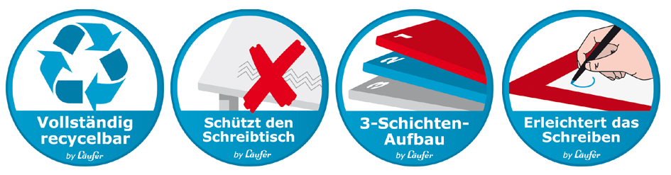 DURELLA-Pikto589326828657b Läufer Schreibunterlage Erdmännchen, 400 x 530 mm