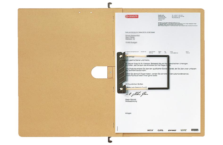 19890013-offen LEITZ ALPHA Hängehefter, A4, Flexofil-Schlauchheftung