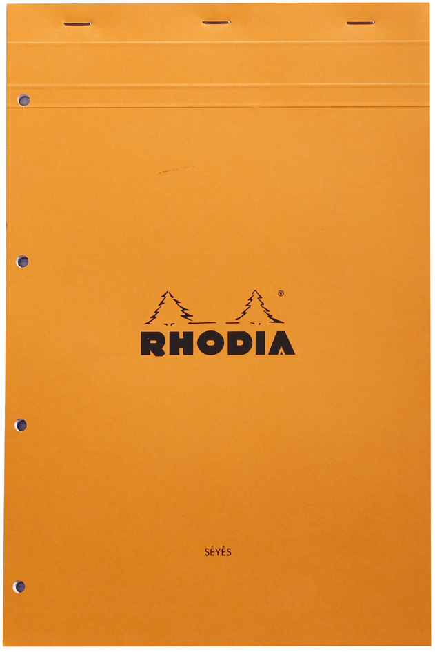 20100C_fac58935fb112510 RHODIA Notizblock No. 20, DIN A4+, franz. Lineatur, orange