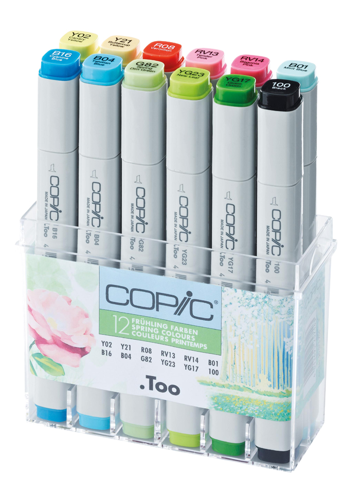 20075706 COPIC Profi Marker, 12er Set Frühlingsfarben