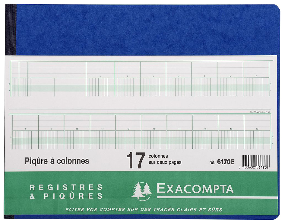 6170E_2 EXACOMTA Spaltenbuch, 20 Spalten auf 2 Seiten, 24 Zeilen