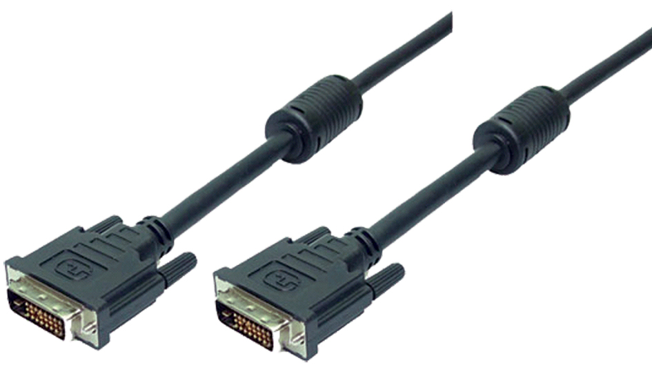 CD0001 LogiLink DVI-D 24+1 Kabel, Dual Link, schwarz, 2,0 m