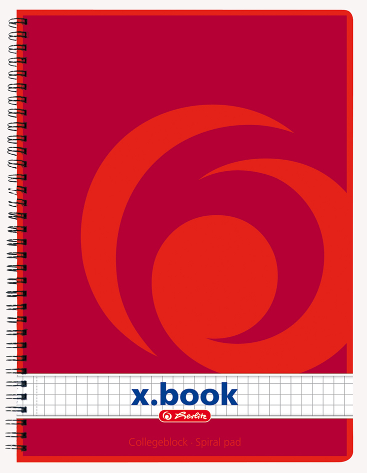 00297531003158932a0b21650 herlitz Collegeblock x.book DIN A5, 80 Blatt, kariert