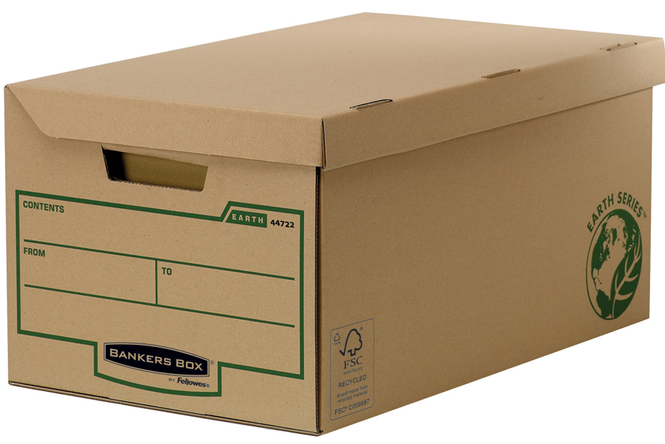 4472205589afb8188426 Fellowes BANKERS BOX EARTH Archiv-Klappdeckelbox Maxi