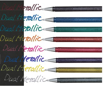K110_Anwendung Pentel Hybrid Gel-Tintenroller ´Dual Pen´, schwarz/rot