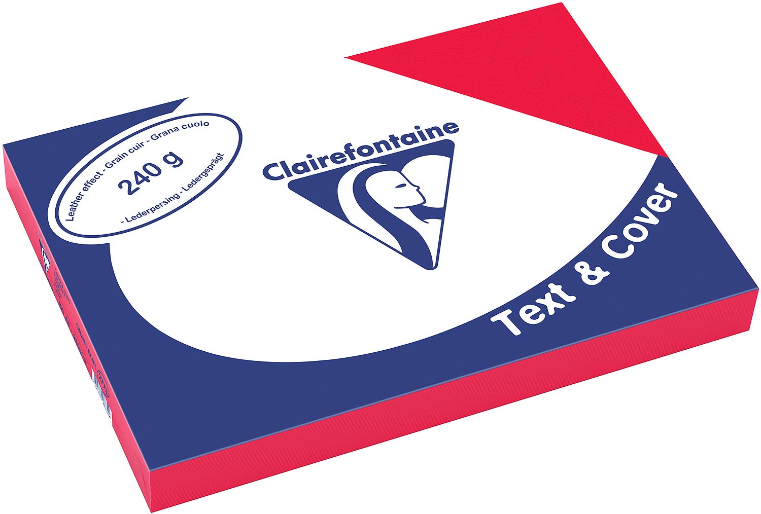 b0d69976bb7b817ed0336aa846bd00ba Clairefontaine Einbanddeckel, Lederstruktur, 240 g/m² - rot - rot