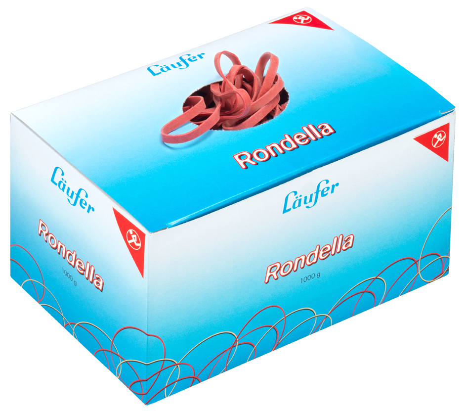 51041kVRrBPNOA8oUh Läufer Gummibänder RONDELLA im Karton, 150 x 10 mm, 500 g