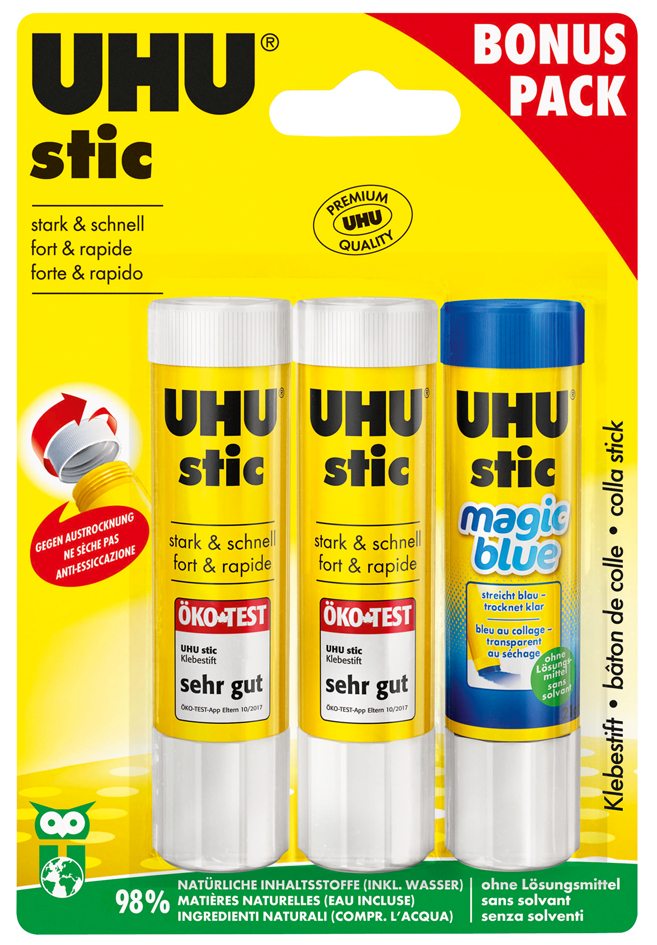 45290 UHU Vorteilspack Klebestift stic und Klebestift stic Magic