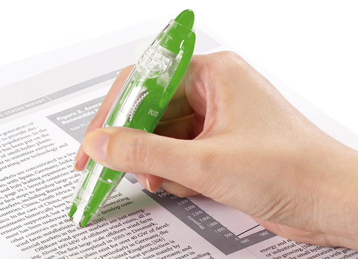 43335_Anwendung58931f40ec299 PLUS JAPAN Korrekturroller ´PS´, 5 mm x 6 m, blau