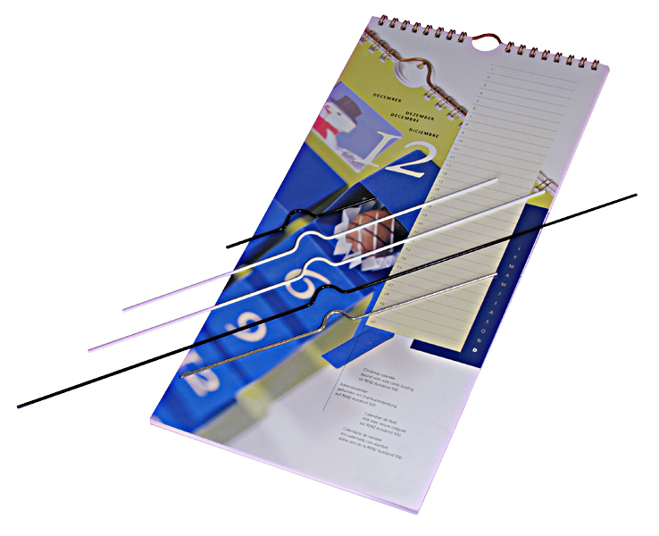 50 Kalenderaufhänger kurz - 8 cm - weiß