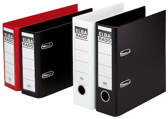 ELBA Ordner rado plast - DIN A5 quer, Rückenbr.: 75 mm, rot