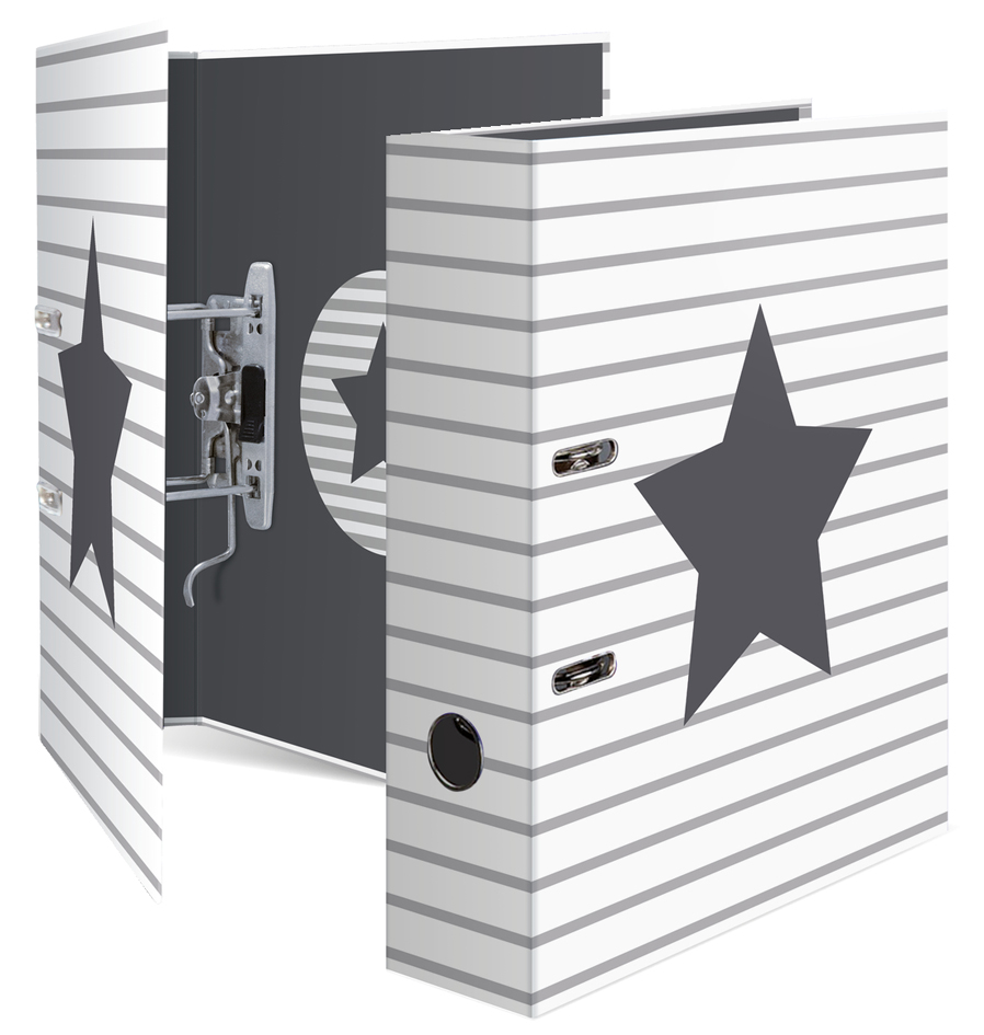 7191_Sammel589b2cad4cad0 HERMA Motivordner ´Stars´, Weiß gestreift, DIN A4