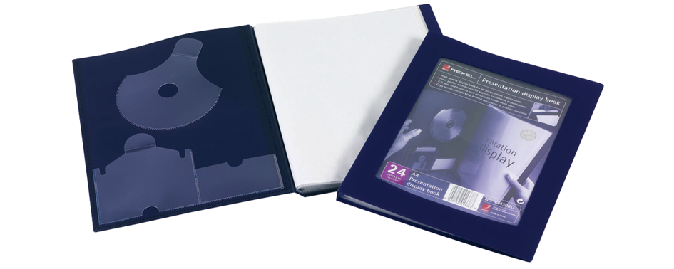 17430BU Rexel Präsentations-Sichtbuch, A4, mit 24 Hüllen, schwarz