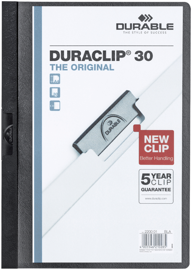 2200_01_GEN_A_08589374c39dffa DURABLE Klemmhefter DURACLIP ORIGINAL 30, DIN A4, hellblau