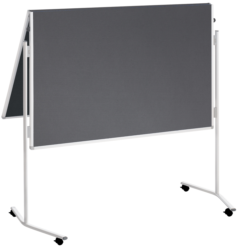 FRANKEN Moderationstafel ECO, 2x 750 x 1.200 mm, Filz, grau