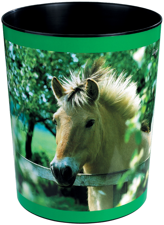 266575893268bc1df8 Läufer Papierkorb ´Pferd am Weidezaun´