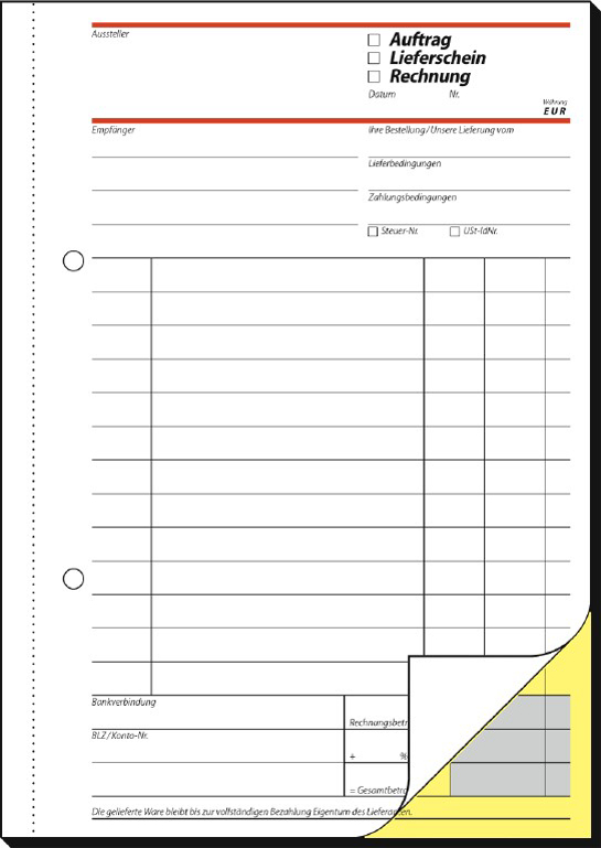SD01758936be520e81 sigel Formularbuch ´Rechnungs-/Waren-Eingang´, A4, 50 Blatt
