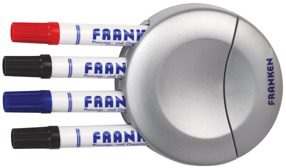 Z1928_B FRANKEN Markerhalter für 4 Marker, inkl. Tafelwischer