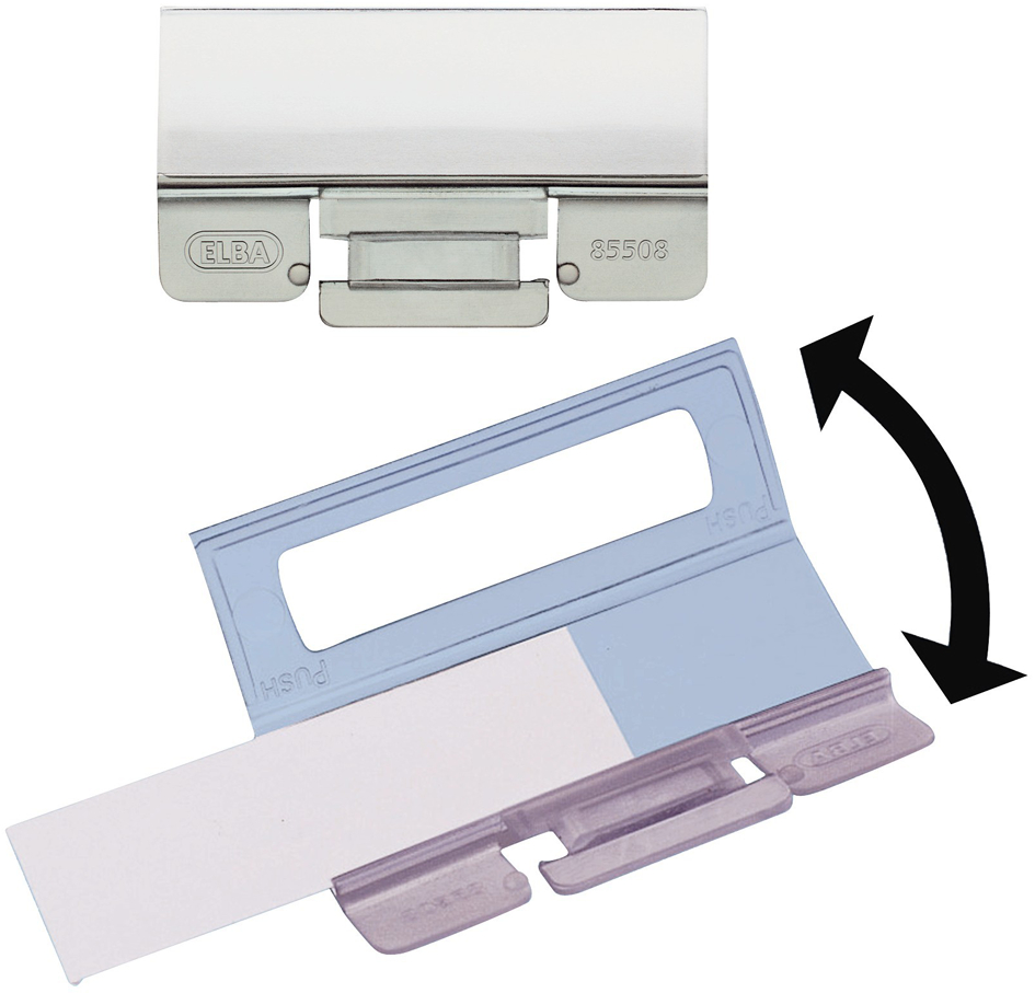 85508 ELBA Sichtreiter vertic Komfort, PP, 4-zeilig beschriftbar
