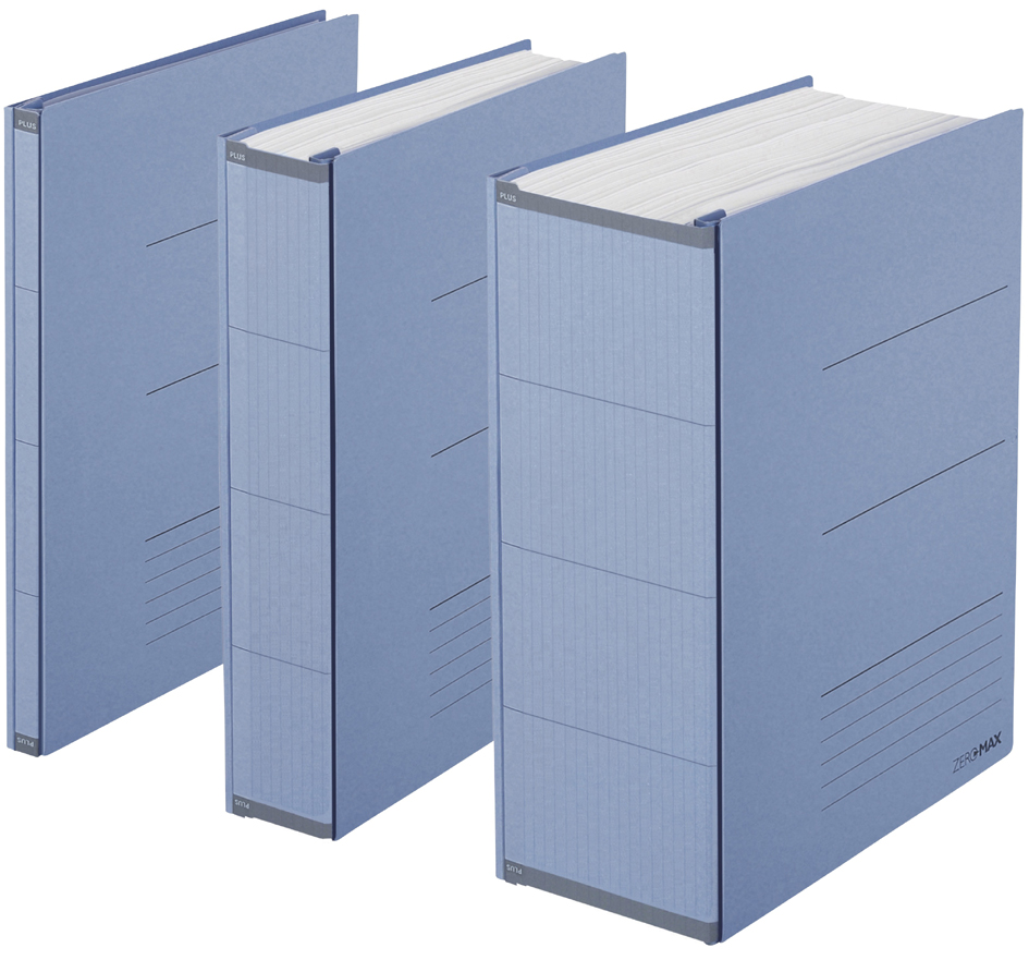 89806_ZeroMaxUsageA58934f24c39e3 PLUS JAPAN Archivierungsordner ZEROMAX, A4 breit, blau