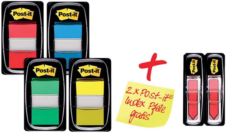 3M_I680-P6_ Post-it Haftmarker Index, 25,4 x 43,2 mm, Vorteilspack