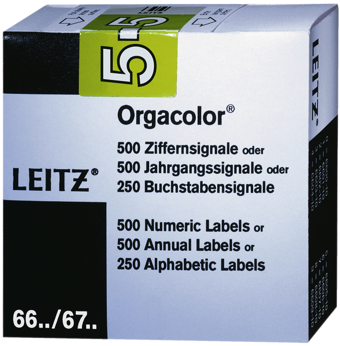 LEITZ Ziffernsignal Orgacolor ´8´, auf Rolle, grau