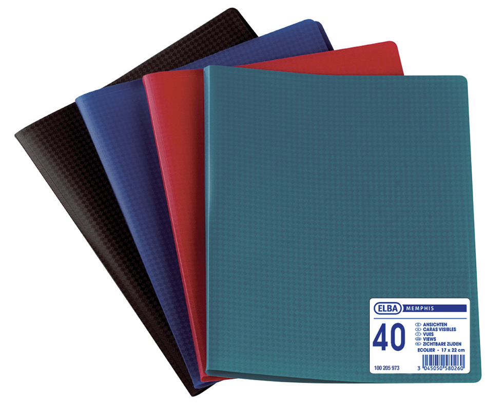 335287500 ELBA Sichtbuch ´Memphis´, mit 20 Hüllen, farbig sortiert