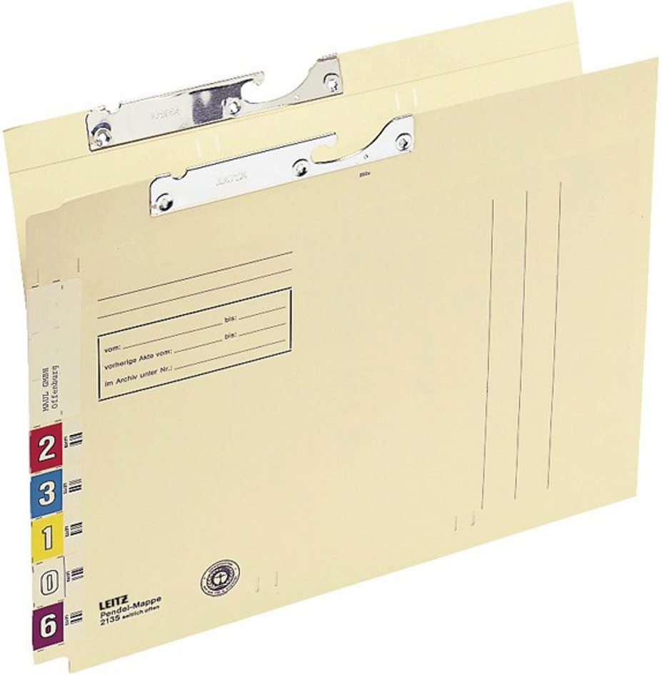 2135-11 LEITZ Pendelmappe Orgacolor, A4, seitlich offen, chamois