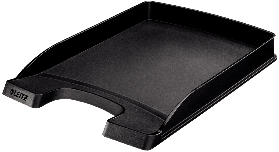 LEITZ Briefablage Plus Flach, DIN A4, Polystyrol, schwarz