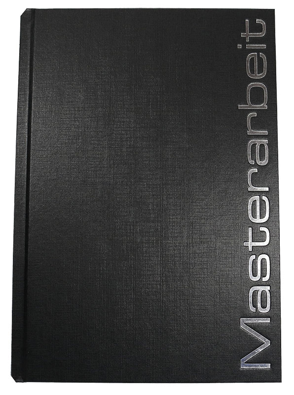 Bucheinband Hardcover NEWLINE, schwarz, Prägung MASTERARBEIT - schwarz - Masterarbeit