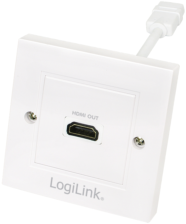 AH0014 LogiLink Anschlussdose, 1 x HDMI, geschirmt, weiß