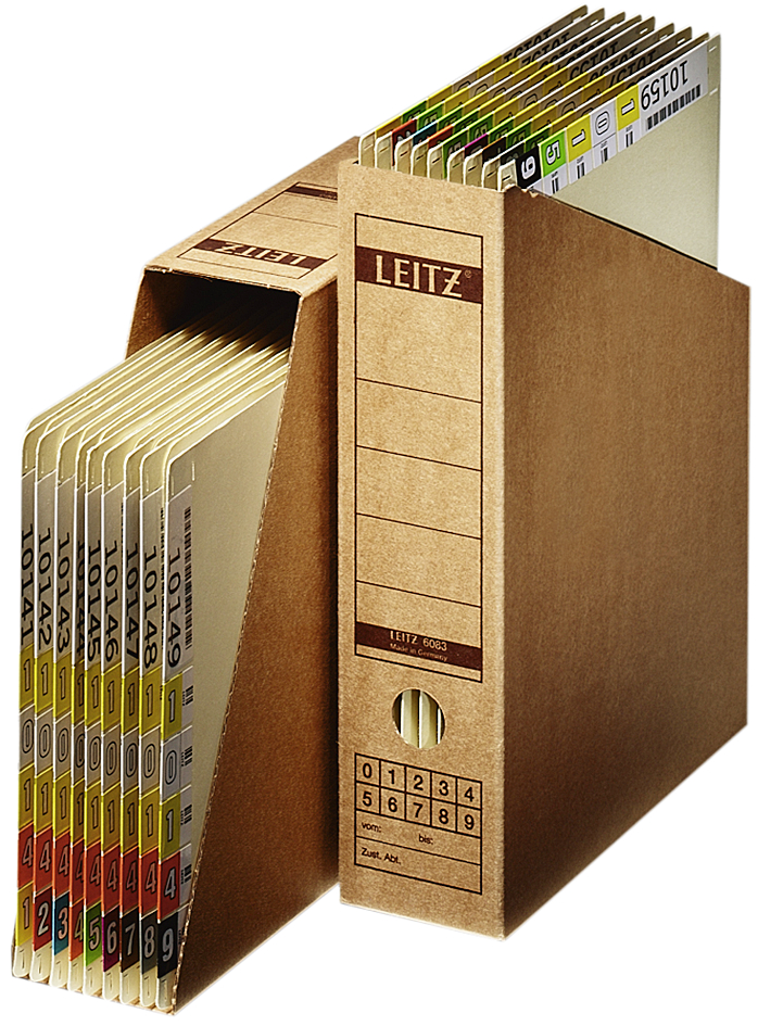 6083 LEITZ Archiv-Stehsammler, DIN A4, aus Wellpappe, natron