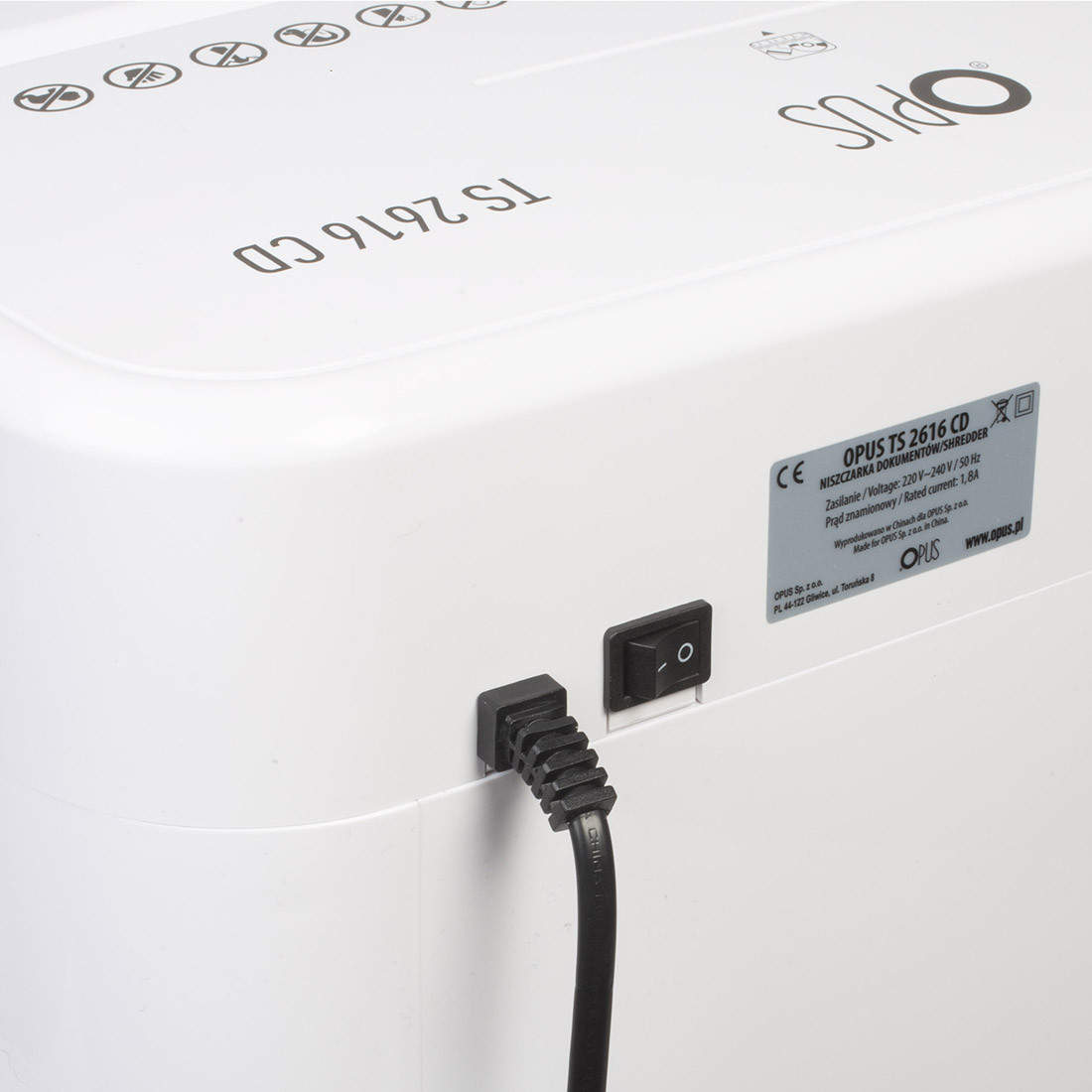 TS 2616 CD - Aktenvernichter Sicherheitsstufe P-4 / Tx-2 / Ex-2 / O-1 / F-1 TS 2616 CD - Aktenvernichter Sicherheitsstufe P-4 / Tx-2 / Ex-2 / O-1 / F-1