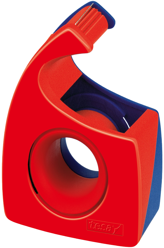 574430000100_P5893721a32d14 tesa Easy Cut Handabroller, rot/blau, unbestückt