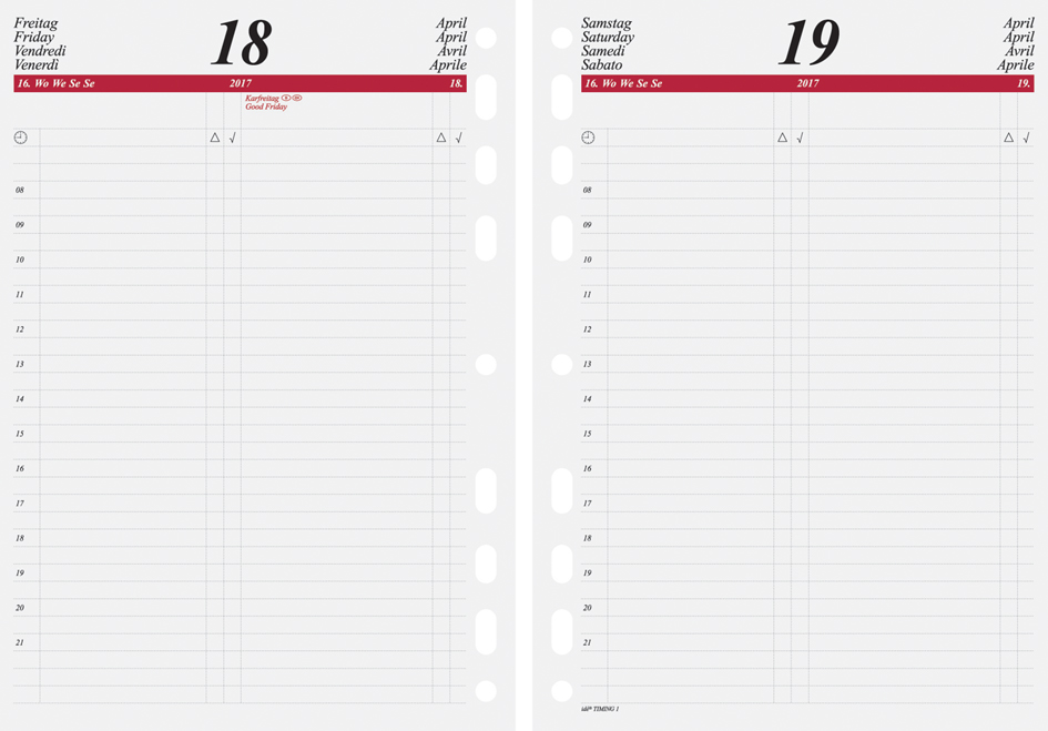 rido idé Terminplaner ´Timing 1´, DIN A5, braun, Lasche
