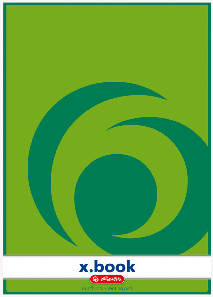 007174050051 herlitz Briefblock x.book, A4, ungelocht, 50 Blatt, blanko