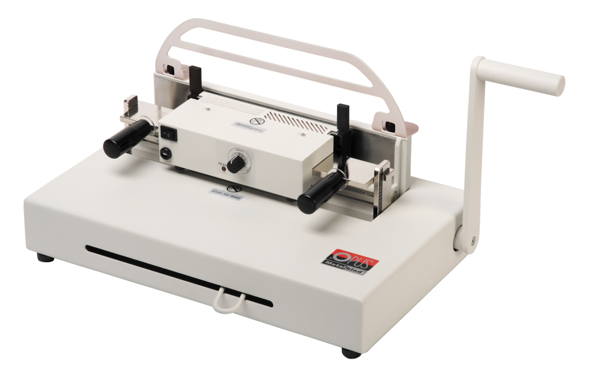 eebad9321fd35e46214bdd379c15f3bb Buchbindegerät OPUS Metalbind Atlas 300