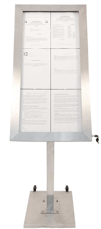 Securit Schaukasten STAINLESS STEEL, für 4 x DIN A4 Seiten