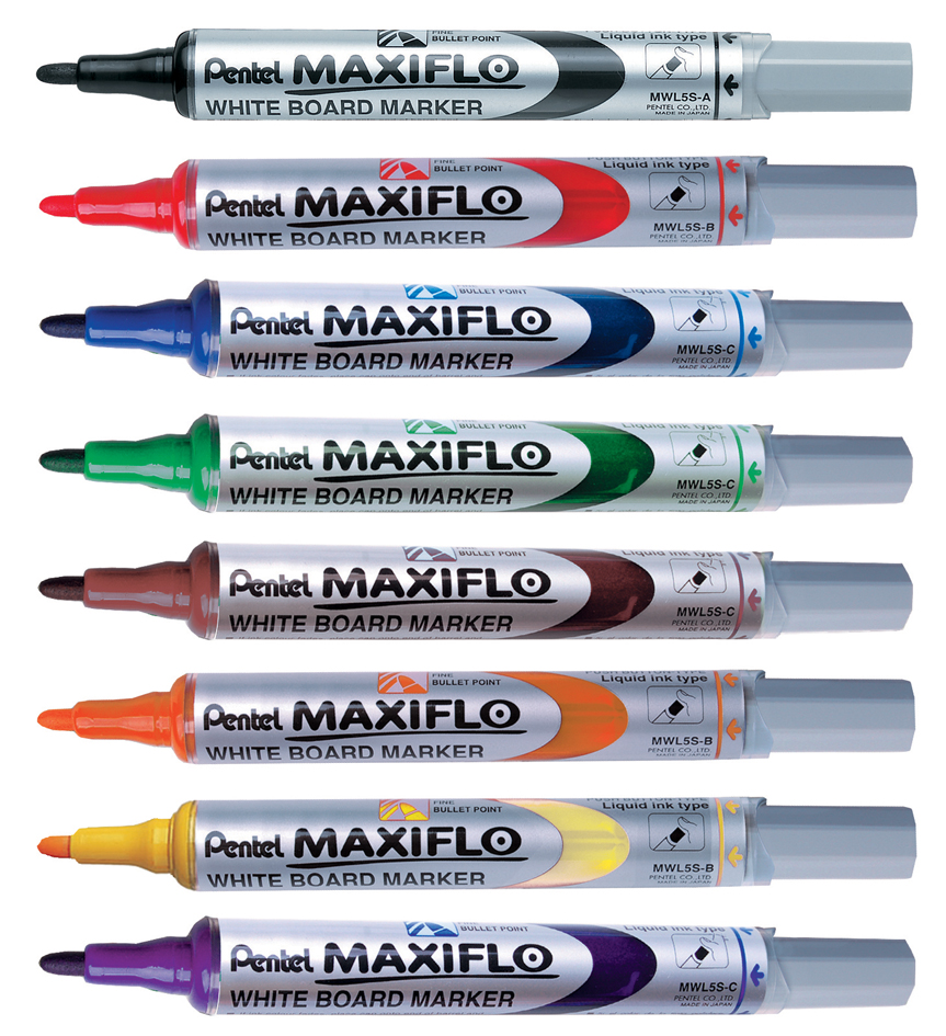 MWL5S-ABCDEFGV589327b95f2c4 Pentel Whiteboard-Marker MAXIFLO MWL5S, grün