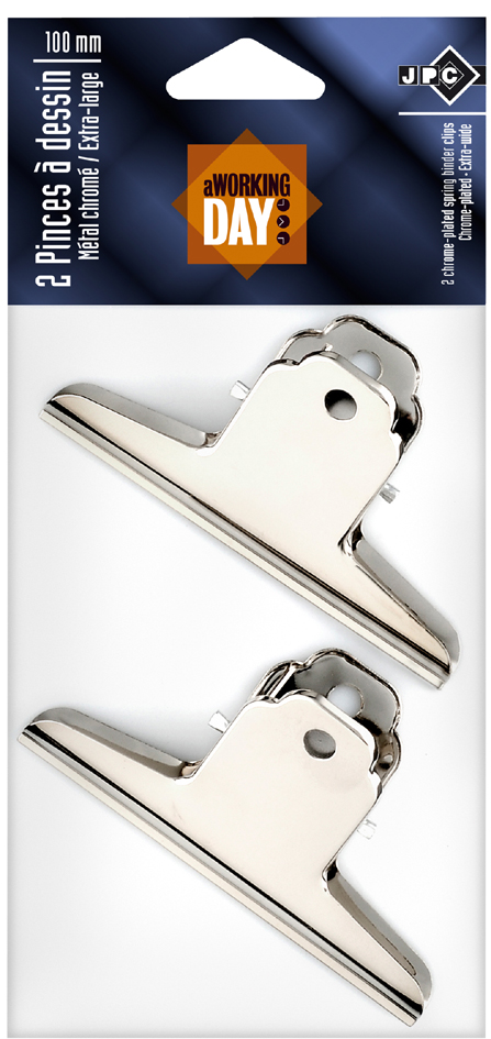 757105 JPC Briefklemmer ´spring clip´ aus Metall, Breite: 100 mm